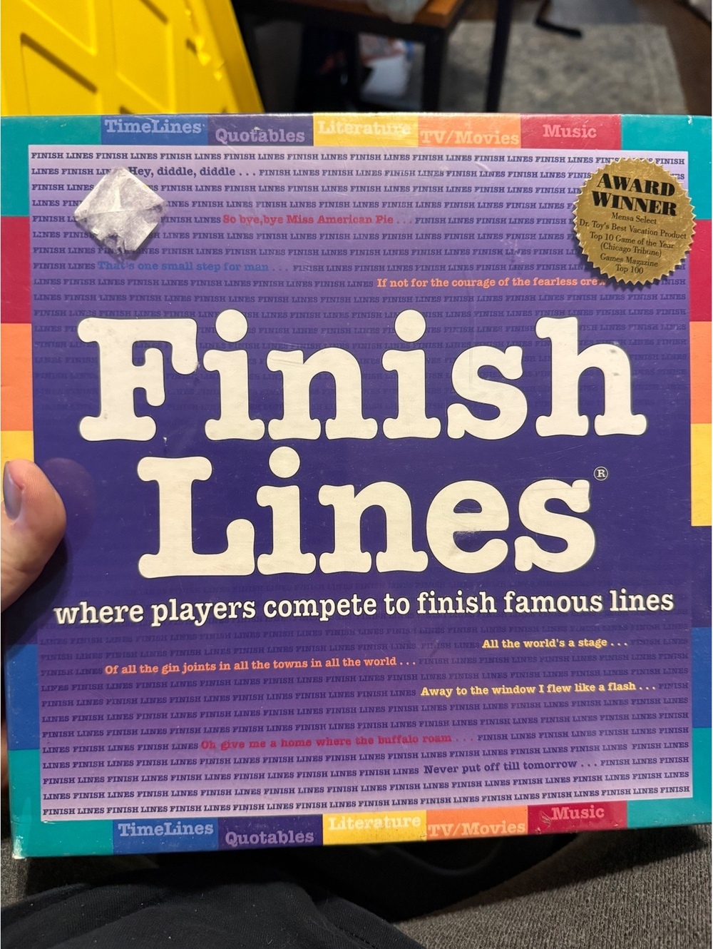 Finish Lines Board Game - Players Compete to Finish Famous Lines